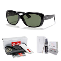 Ray - Ban RB4101 JACKIE OHH Cat Eye Sunglasses For Women + BUNDLE with Designer iWear Eyewear Care Kit - 7DAY'S