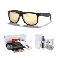 Ray - Ban RB4165 JUSTIN Sunglasses For Men For Women+ BUNDLE with Designer iWear Eyewear Care Kit - 7DAY'S