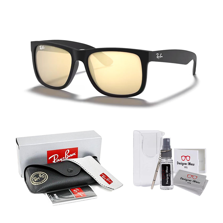 Ray - Ban RB4165 JUSTIN Sunglasses For Men For Women+ BUNDLE with Designer iWear Eyewear Care Kit - 7DAY'S