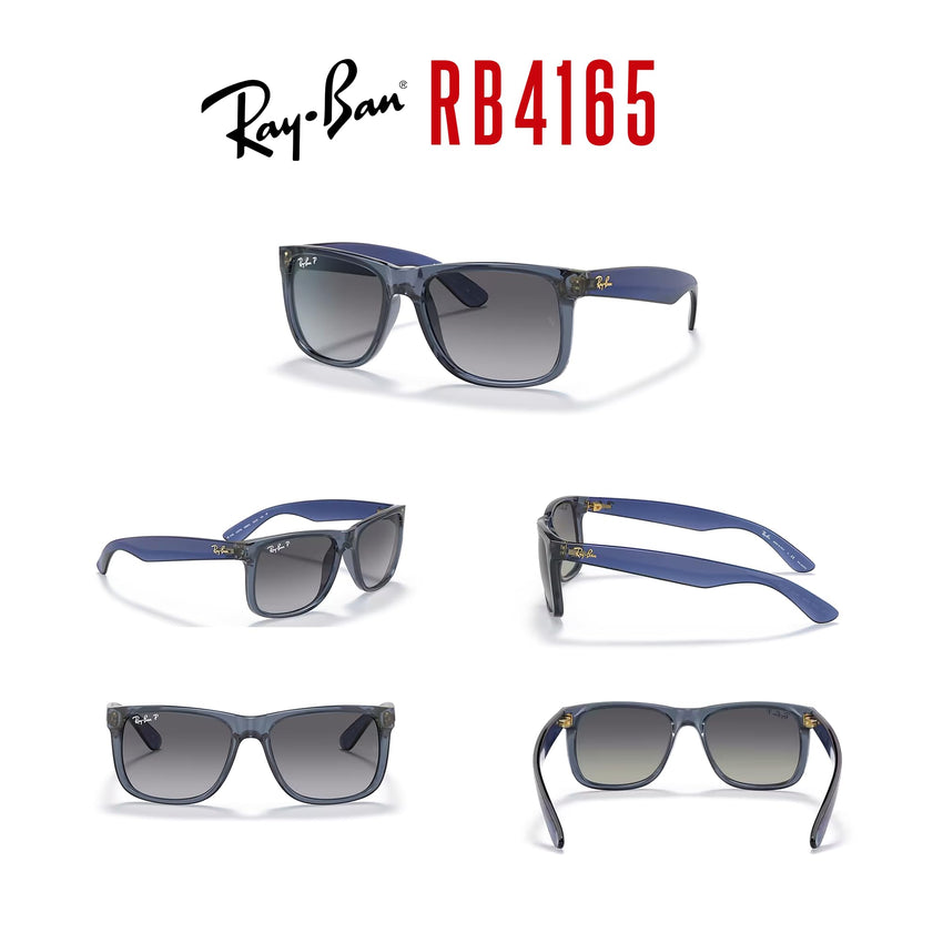 Ray - Ban RB4165 JUSTIN Sunglasses For Men For Women+ BUNDLE with Designer iWear Eyewear Care Kit - 7DAY'S
