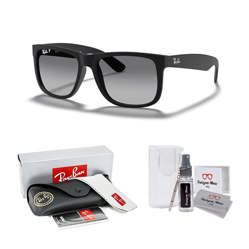 Ray - Ban RB4165 JUSTIN Sunglasses For Men For Women+ BUNDLE with Designer iWear Eyewear Care Kit - 7DAY'S