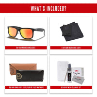 Ray - Ban RB4165 JUSTIN Sunglasses For Men For Women+ BUNDLE with Designer iWear Eyewear Care Kit - 7DAY'S