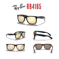 Ray - Ban RB4165 JUSTIN Sunglasses For Men For Women+ BUNDLE with Designer iWear Eyewear Care Kit - 7DAY'S