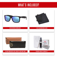 Ray - Ban RB4165 JUSTIN Sunglasses For Men For Women+ BUNDLE with Designer iWear Eyewear Care Kit - 7DAY'S