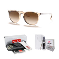 Ray - Ban RB4171 ERIKA Round Sunglasses For Women + BUNDLE with Designer iWear Eyewear Care Kit - 7DAY'S