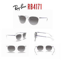 Ray - Ban RB4171 ERIKA Round Sunglasses For Women + BUNDLE with Designer iWear Eyewear Care Kit - 7DAY'S