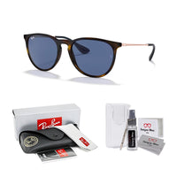Ray - Ban RB4171 ERIKA Round Sunglasses For Women + BUNDLE with Designer iWear Eyewear Care Kit - 7DAY'S