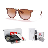 Ray - Ban RB4171 ERIKA Round Sunglasses For Women + BUNDLE with Designer iWear Eyewear Care Kit - 7DAY'S