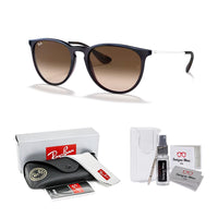 Ray - Ban RB4171 ERIKA Round Sunglasses For Women + BUNDLE with Designer iWear Eyewear Care Kit - 7DAY'S