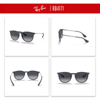 Ray - Ban RB4171 ERIKA Round Sunglasses For Women + BUNDLE with Designer iWear Eyewear Care Kit - 7DAY'S