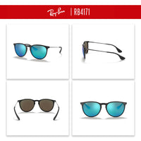 Ray - Ban RB4171 ERIKA Round Sunglasses For Women + BUNDLE with Designer iWear Eyewear Care Kit - 7DAY'S