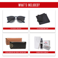 Ray - Ban RB4171 ERIKA Round Sunglasses For Women + BUNDLE with Designer iWear Eyewear Care Kit - 7DAY'S