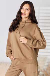 RISEN Drawstring Drop Shoulder Long Sleeve Hoodie - 7DAY'S