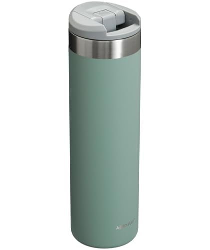 Stanley AeroLight Transit Bottle 20 oz | Locking Drink Through Lid | Leak Resistant Water Bottle or Coffee Travel Mug | Lightweight Insulated Stainless Steel | BPA - Free | Black - 7DAY'S