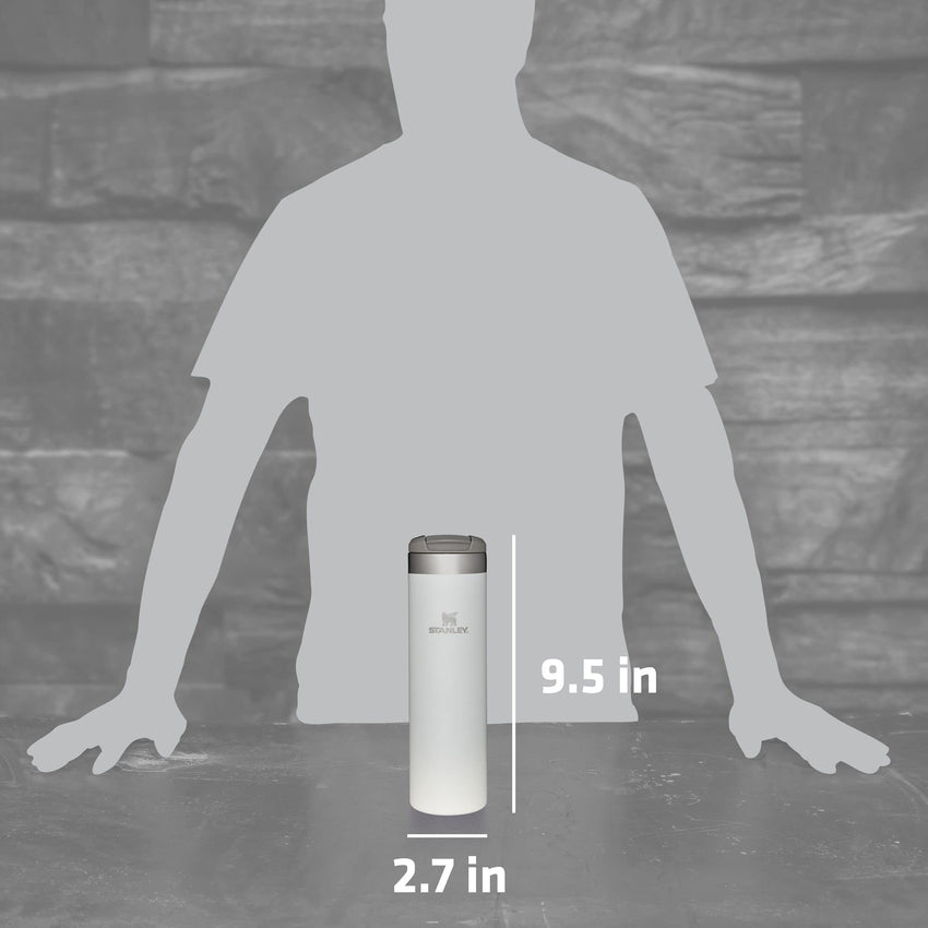 Stanley AeroLight Transit Bottle 20 oz | Locking Drink Through Lid | Leak Resistant Water Bottle or Coffee Travel Mug | Lightweight Insulated Stainless Steel | BPA - Free | Black - 7DAY'S