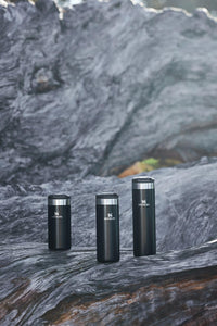 Stanley AeroLight Transit Bottle 20 oz | Locking Drink Through Lid | Leak Resistant Water Bottle or Coffee Travel Mug | Lightweight Insulated Stainless Steel | BPA - Free | Black - 7DAY'S