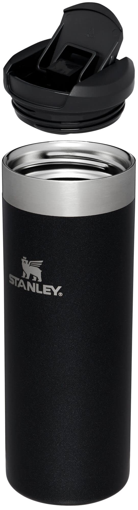 Stanley AeroLight Transit Bottle 20 oz | Locking Drink Through Lid | Leak Resistant Water Bottle or Coffee Travel Mug | Lightweight Insulated Stainless Steel | BPA - Free | Black - 7DAY'S