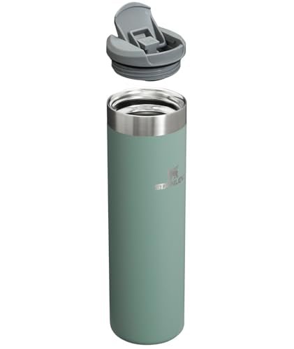 Stanley AeroLight Transit Bottle 20 oz | Locking Drink Through Lid | Leak Resistant Water Bottle or Coffee Travel Mug | Lightweight Insulated Stainless Steel | BPA - Free | Black - 7DAY'S