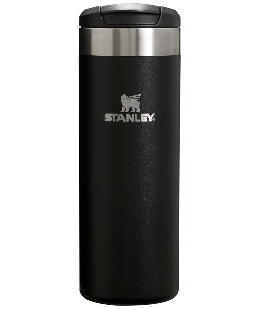 Stanley AeroLight Transit Bottle 20 oz | Locking Drink Through Lid | Leak Resistant Water Bottle or Coffee Travel Mug | Lightweight Insulated Stainless Steel | BPA - Free | Black - 7DAY'S