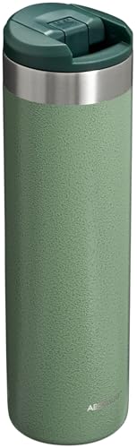 Stanley AeroLight Transit Bottle 20 oz | Locking Drink Through Lid | Leak Resistant Water Bottle or Coffee Travel Mug | Lightweight Insulated Stainless Steel | BPA - Free | Black - 7DAY'S