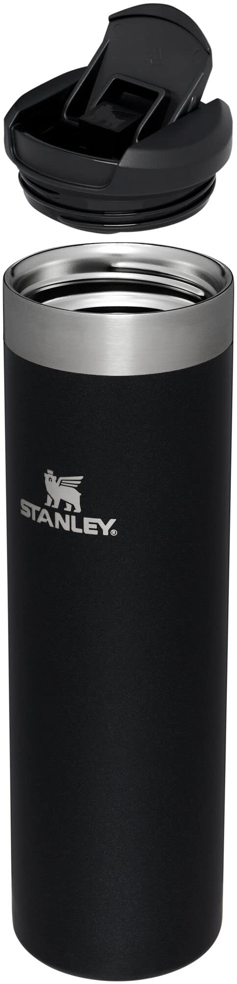 Stanley AeroLight Transit Bottle 20 oz | Locking Drink Through Lid | Leak Resistant Water Bottle or Coffee Travel Mug | Lightweight Insulated Stainless Steel | BPA - Free | Black - 7DAY'S