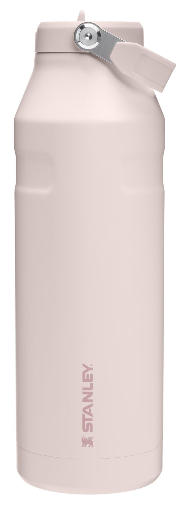 Stanley IceFlow Flip Straw 2.0 Water Bottle 24 oz | Built - In Straw for Travel and Sports | Lightweight and Leak Resistant | Insulated Stainless Steel | BPA - Free | Strawberry Cream - 7DAY'S