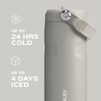 Stanley IceFlow Flip Straw 2.0 Water Bottle 24 oz | Built - In Straw for Travel and Sports | Lightweight and Leak Resistant | Insulated Stainless Steel | BPA - Free | Strawberry Cream - 7DAY'S