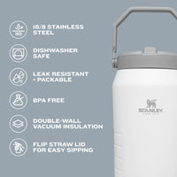 Stanley IceFlow Flip Straw Jug with Handle 40 oz| Twist On Lid and Flip Up Straw | Leak Resistant for Travel and Sports | Insulated Stainless Steel | BPA - Free | Lilac - 7DAY'S