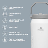 Stanley IceFlow Flip Straw Jug with Handle 40 oz| Twist On Lid and Flip Up Straw | Leak Resistant for Travel and Sports | Insulated Stainless Steel | BPA - Free | Lilac - 7DAY'S