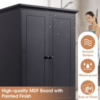 Storage Cabinet with 2 Doors and 4 Drawers for Bathroom, Office, Adjustable Shelf, MDF Board with Painted Finish - 7DAY'S