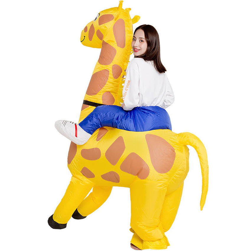 Thanksgiving ET - Aliens Giraffe Inflatable costume Cosplay costume Funny Blow Up Suit Party costume Fancy Dress Halloween Costume for Adult Jumpsuit - 7DAY'S