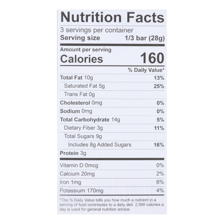 Theo Chocolate Organic Chocolate Bar - Classic - Dark Chocolate - 70 Percent Cacao - Cherry And Almond - 3 Oz Bars - Case Of 12 - 7DAY'S