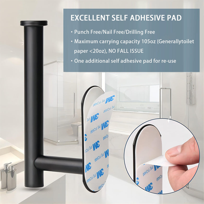 Toilet Paper Holder Self Adhesive, Stainless Steel Rustproof Adhesive Toilet Roll Holder no Drilling - 7DAY'S