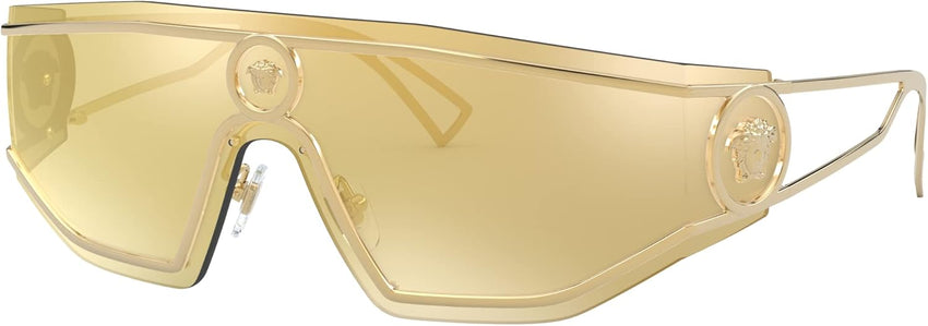 Versace Man Sunglasses Gold Frame, Brown Mirror Gold Lenses, 0MM - 7DAY'S