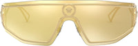 Versace Man Sunglasses Gold Frame, Brown Mirror Gold Lenses, 0MM - 7DAY'S