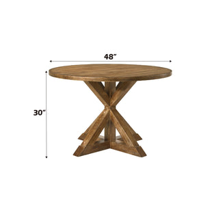 Wallace II Weathered Oak Finish Dining Table - 7DAY'S