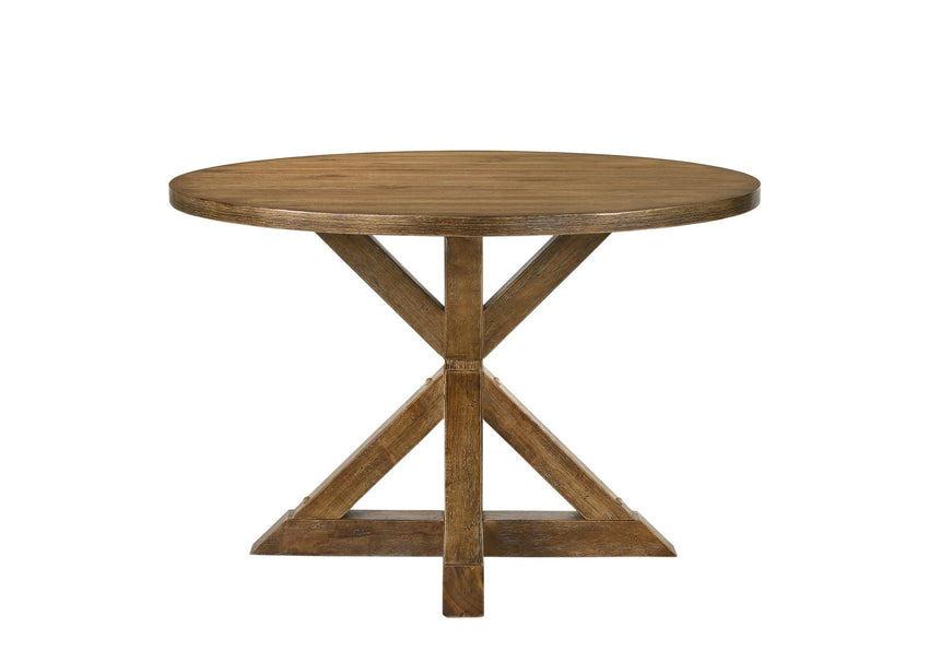 Wallace II Weathered Oak Finish Dining Table - 7DAY'S