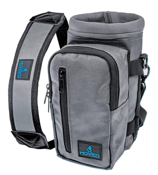 Water Bottle Holder Carrier Bottle Cooler w Adjustable Shoulder Strap and Front Pockets Suitable for 16 oz to 25oz Bottles Gray - 7DAY'S