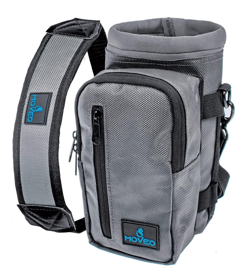 Water Bottle Holder Carrier Bottle Cooler w Adjustable Shoulder Strap and Front Pockets Suitable for 16 oz to 25oz Bottles Gray - 7DAY'S