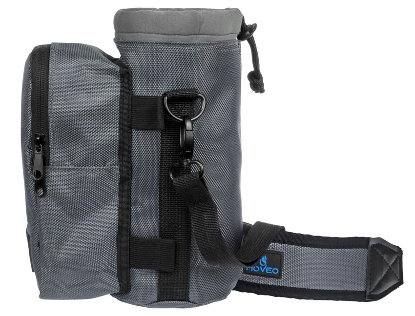 Water Bottle Holder Carrier Bottle Cooler w Adjustable Shoulder Strap and Front Pockets Suitable for 16 oz to 25oz Bottles Gray - 7DAY'S