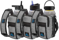 Water Bottle Holder Carrier Bottle Cooler with Adjustable Shoulder Strap and Front Pockets Suitable for 16 oz to 25oz Bottles - 7DAY'S