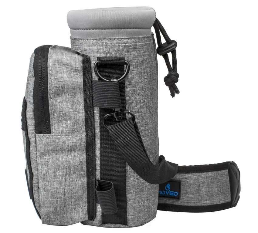 Water Bottle Holder Carrier Bottle Cooler with Adjustable Shoulder Strap and Front Pockets Suitable for 16 oz to 25oz Bottles - 7DAY'S