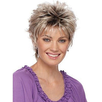 Women Fashion Short Haircut Shag Short Curly Ombre Wig with Cap Party Club - 7DAY'S