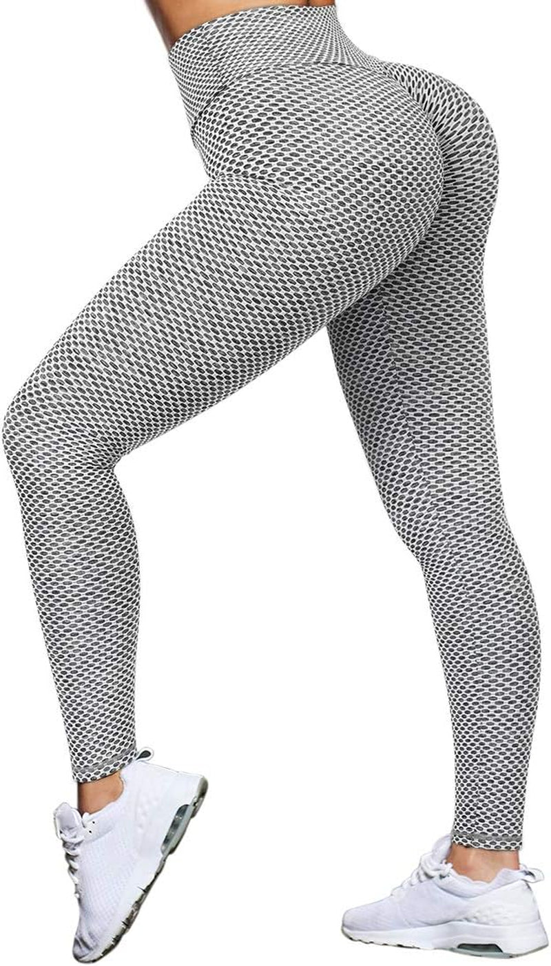 Women Scrunch Butt Lifting Workout Leggings Textured High Waist anti Cellulite Yoga Pants - 7DAY'S