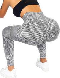 Women Scrunch Butt Lifting Workout Leggings Textured High Waist anti Cellulite Yoga Pants - 7DAY'S