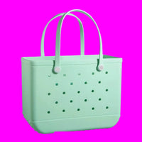 Women's Beach Bag, Waterproof Beach Rubber Tote Bag, Washable and Open Handbag Rubber Beach Handbag (10.62*8.26*4.33in) Size large - 7DAY'S