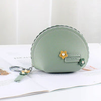 Women's Hand Holding Fan Small And Simple Coin Key Case One - piece Zipper Waterproof Coin Purse - 7DAY'S