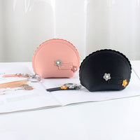 Women's Hand Holding Fan Small And Simple Coin Key Case One - piece Zipper Waterproof Coin Purse - 7DAY'S