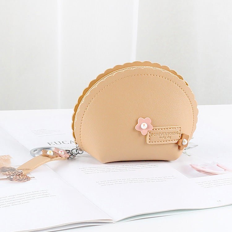 Women's Hand Holding Fan Small And Simple Coin Key Case One - piece Zipper Waterproof Coin Purse - 7DAY'S