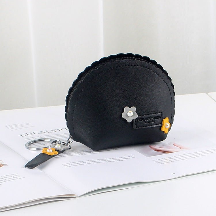 Women's Hand Holding Fan Small And Simple Coin Key Case One - piece Zipper Waterproof Coin Purse - 7DAY'S